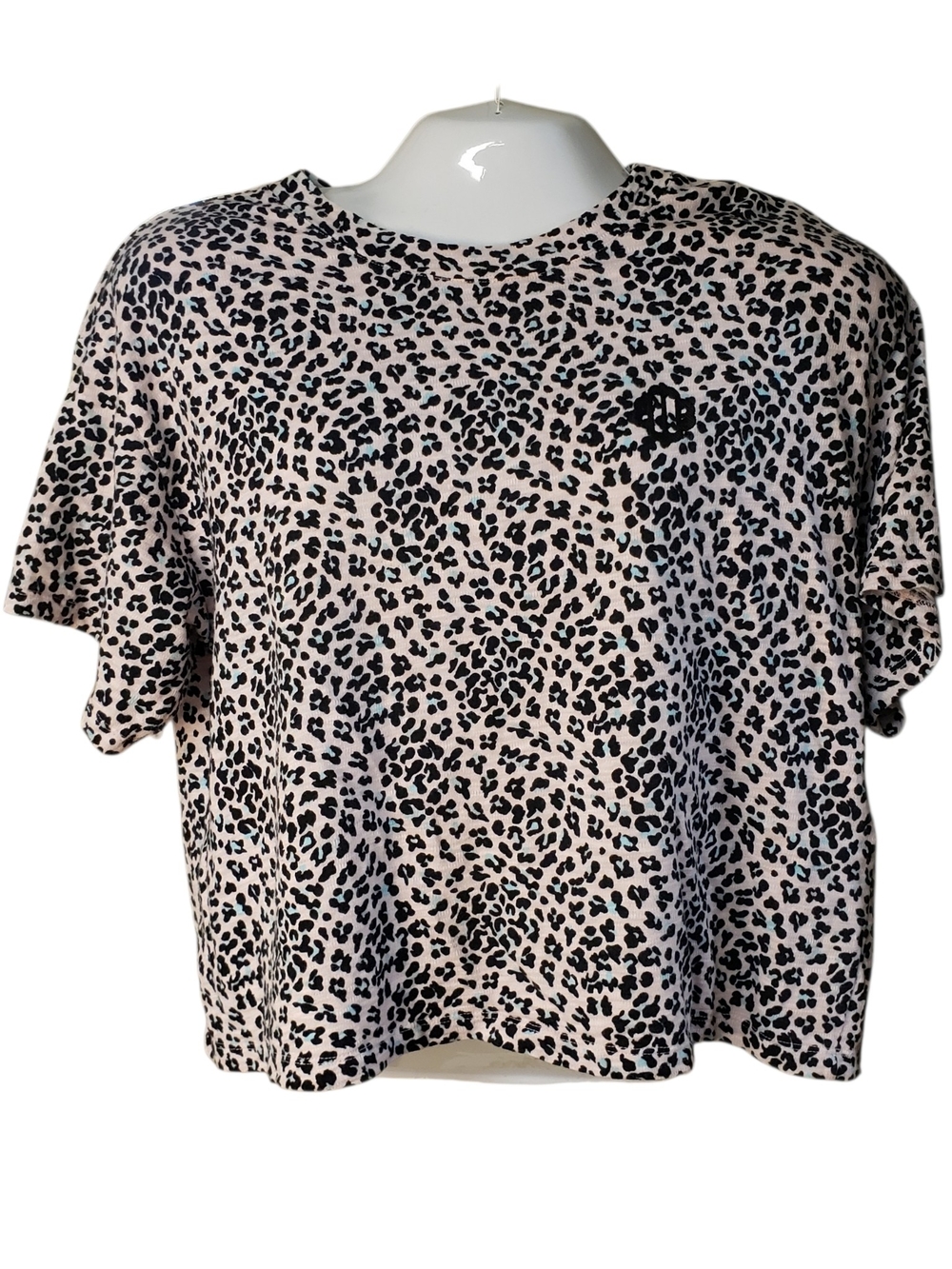 Maje Leopard-print cotton T-shirtWomen's Size 2